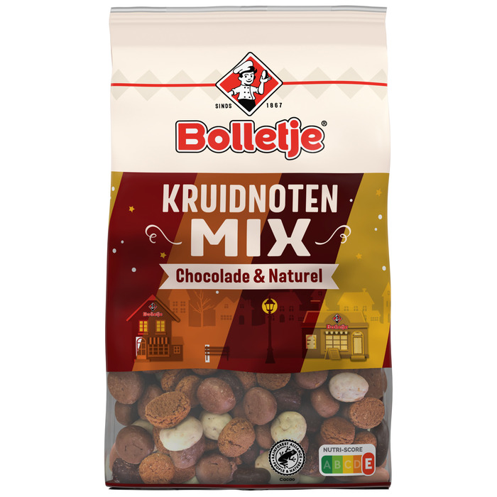 BOLLETJE Kruidnoten MIX Choco Naturel RFA MB 250 g (250g)