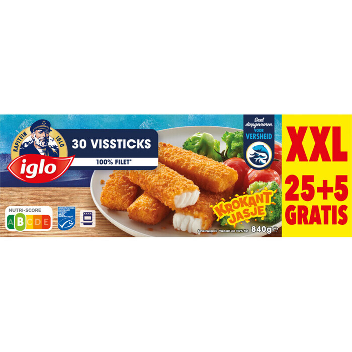 Vissticks XXL (doos, 30 × 28g)