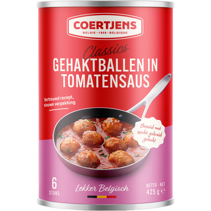 Coertjens gehaktballen in tomatensaus 425 gram blik (425g)