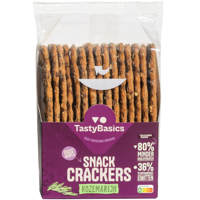 TastyBasics Snack crackers rozemarijn (14 × 10g)