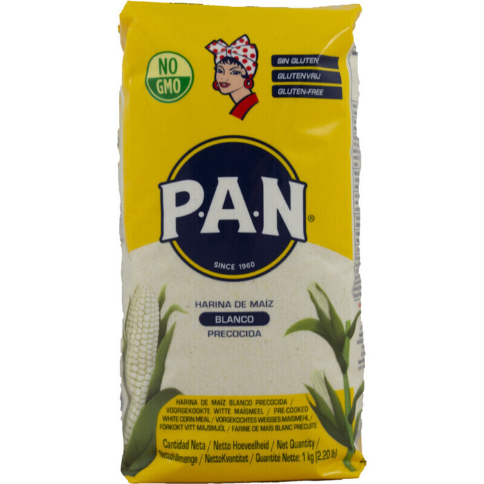 Voorgekookt Wit Maïsmeel (zak, 1kg)