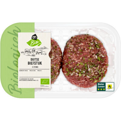 AH Biologisch Duitse biefstuk (2 × 125g)