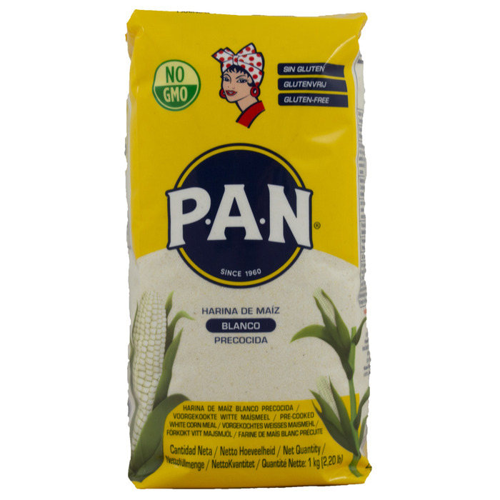 Voorgekookt Wit Maïsmeel (zak, 1kg)