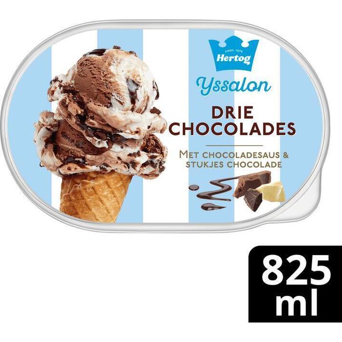 Ijs drie chocolades (475g)