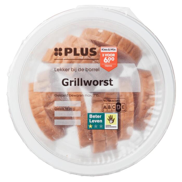 PLUS Antipasti Grillworst (Kuipje, 130g)