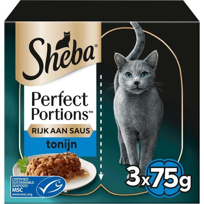Sheba Perfect Portions in Saus Tonijn 6 x 37,5 g (6 × 37.5g)
