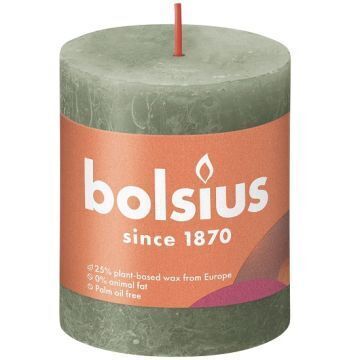 Bolsius Shine rustiek 8 cm fresh olive