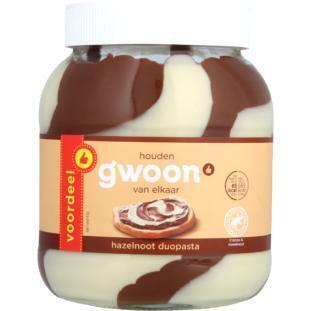 g'woon Hazelnoot Duo Pasta 750 g
