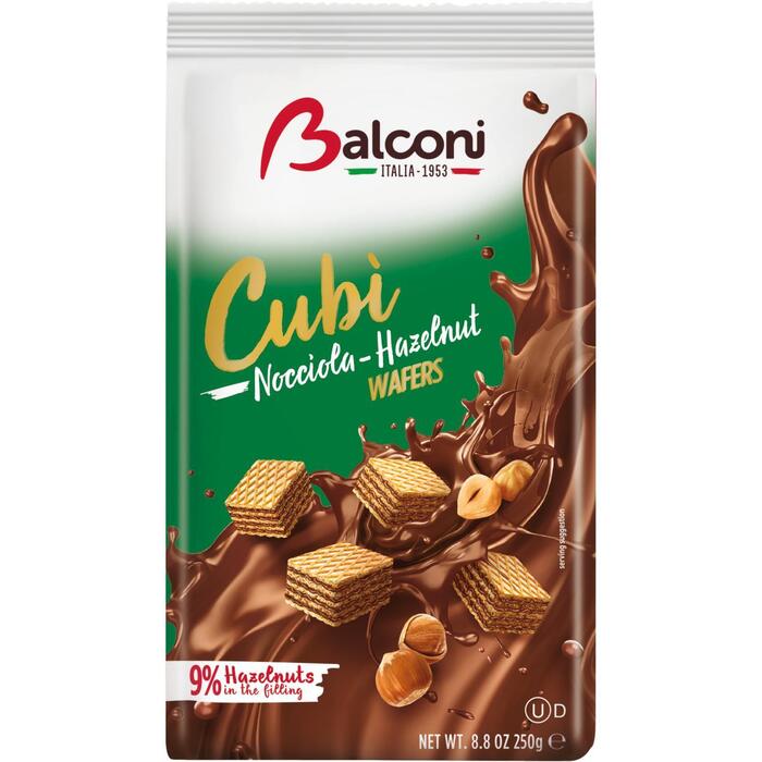 Wafer cubi nocciola (250g)