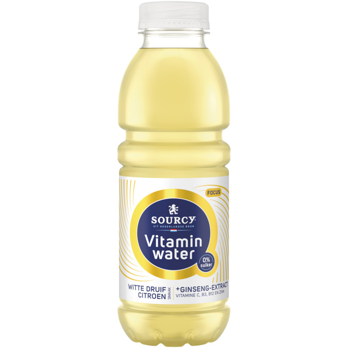 Sourcy Vitaminwater witte druif citroen (0.5L)