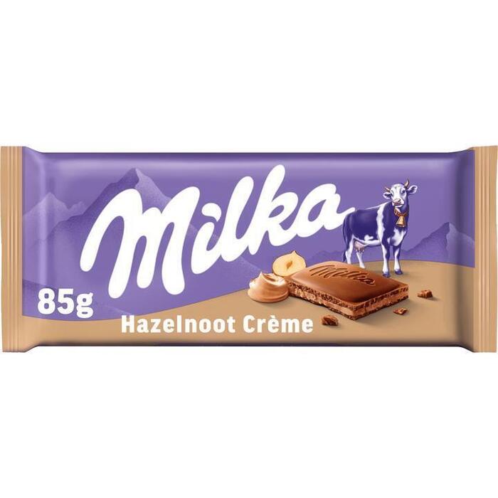 Milka Chocoladereep créme hazelnoot (85g)