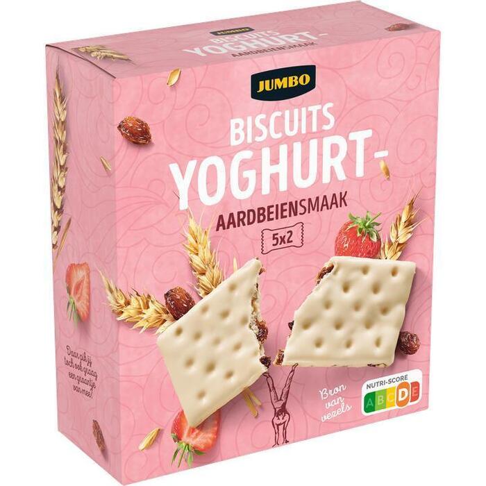 Jumbo Yoghurt Fruitbiscuit Aardbei182g (182g)