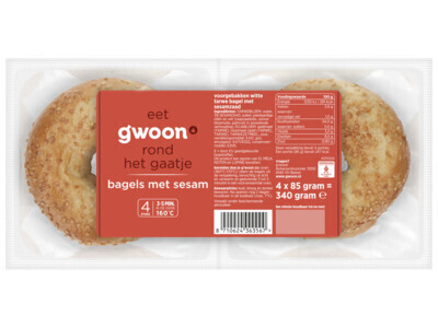 G'WOON BAGELS SESAM 340GR