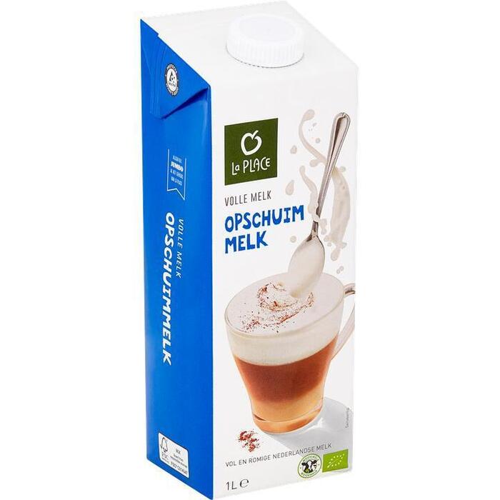 La Place Biologische Volle Melk Opschuimmelk 1 L (1L)