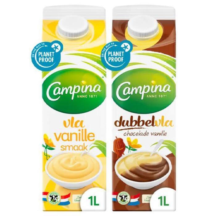 Campina Vla Vanille & Campina Dubbel Vla Vanille Chocolade
