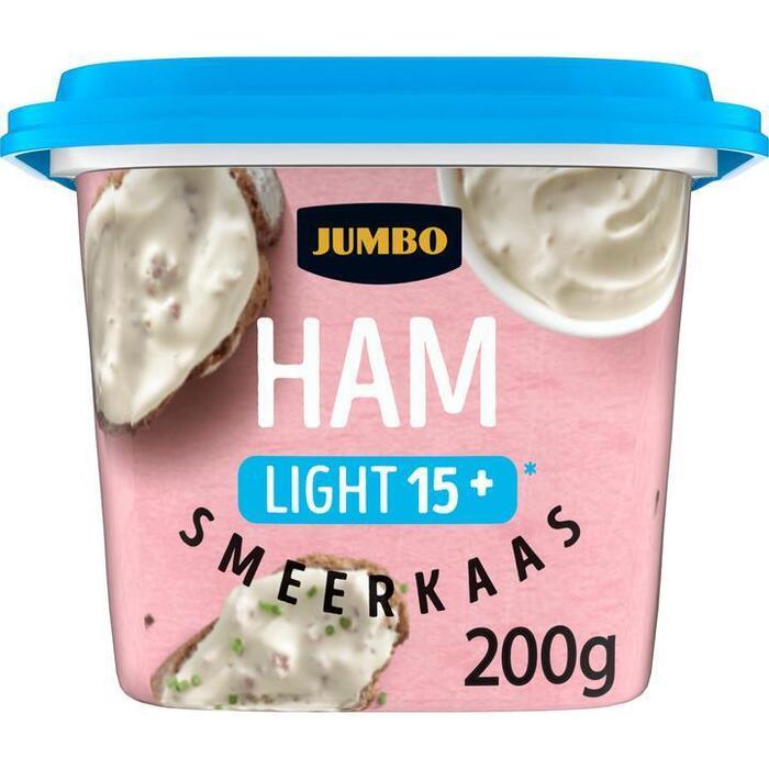 Jumbo Smeerkaas met Ham Light 15+ 200g (200g)