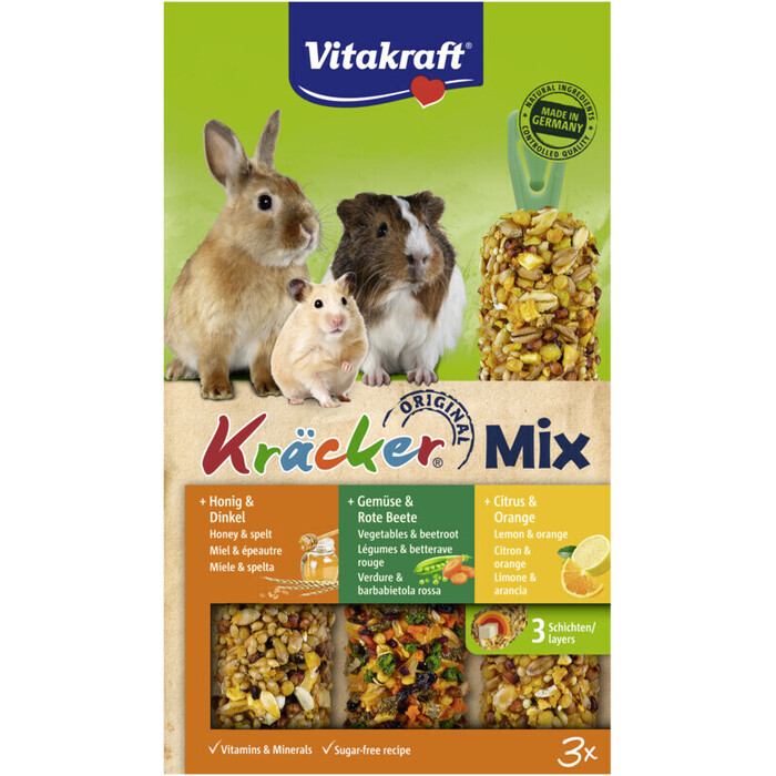 Vitakraft Kracker trio mix citrus groente honing (168g)