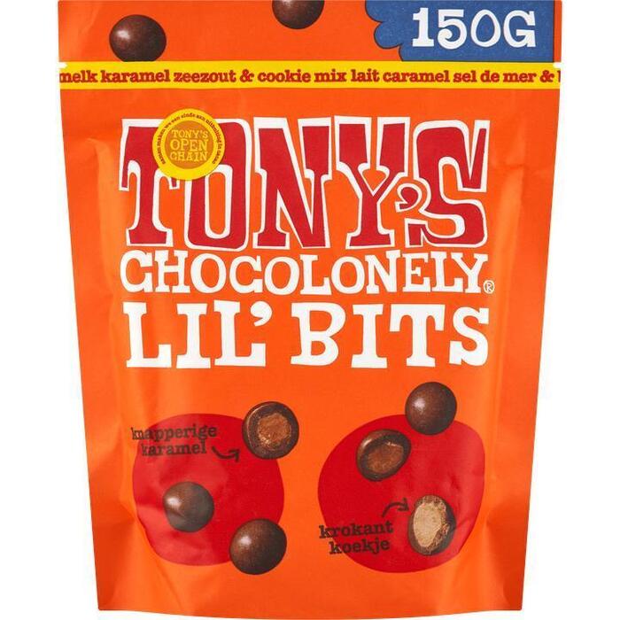 Tony's Chocolonely Lil'bits melk karamel zeezout biscuit (150g)