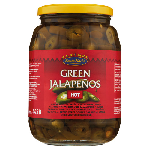 Santa Maria Tex Mex Green Jalapeños Hot 900 g (900g)