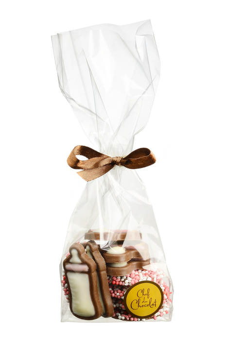 Chef du Chocolat Geboorte Mix Meisje Zakje 140 g (140g)