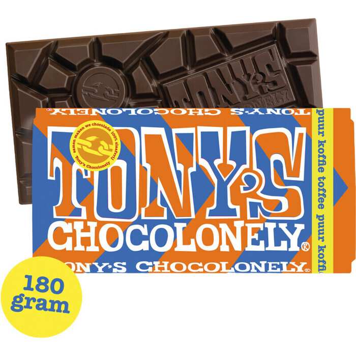 Tony's Chocolonely Puur Koffie Toffee 180gr (180g)