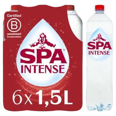 Spa Intense bruisend mineraalwater (plastic fles, 6 × 1.5L)