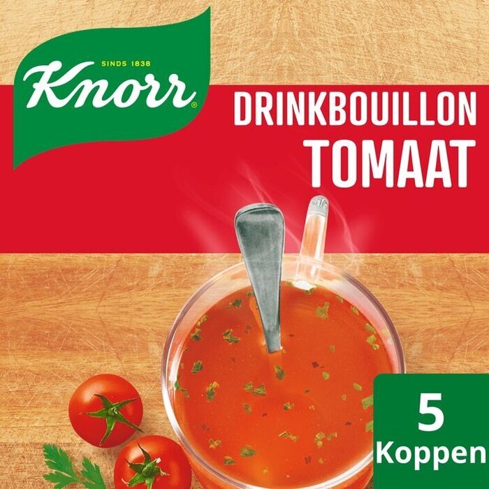 Drinkbouillon Tomaat (5 zakjes x 8.1g) (doos, 5 × 8.1g)