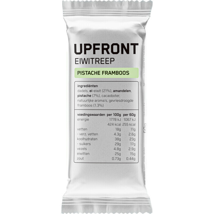 Upfront Eiwitreep pistache framboos (60g)