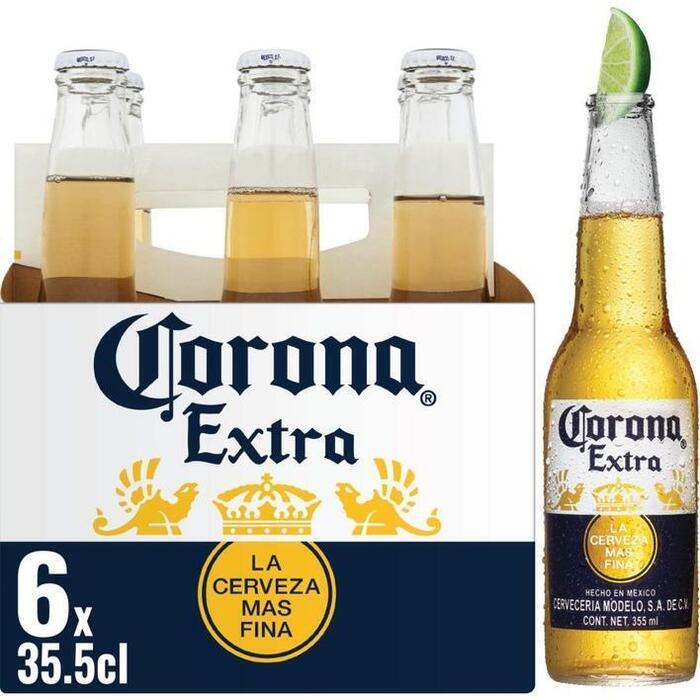 Corona extra 6 Pack (glazen fles, 6 × 35.5cl)