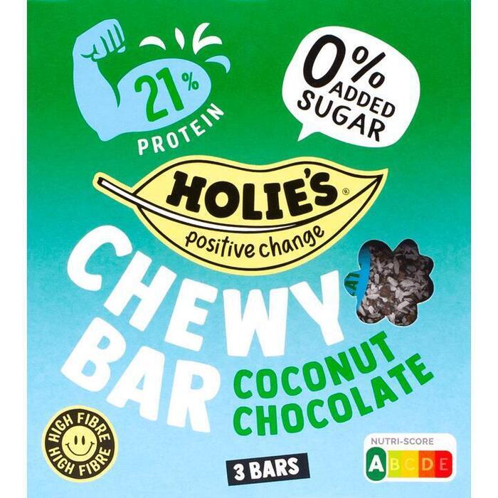 Holie's Chewy Bar Coconut Chocolate 105g (3 × 35g)