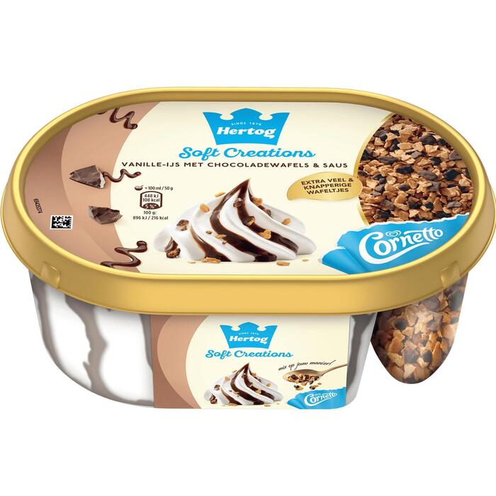 Hertog Soft creations chocolade (Kuipje, 0.75L)