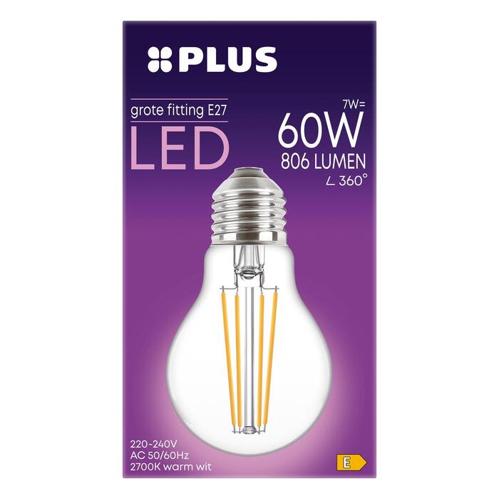 Lamp LED 60W grote fitting helder