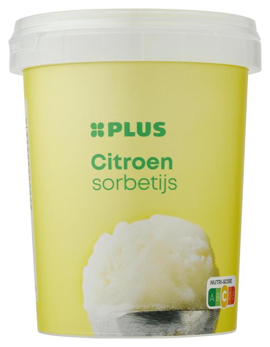 PLUS Sorbetijs citroen (Kuipje, 0.5L)