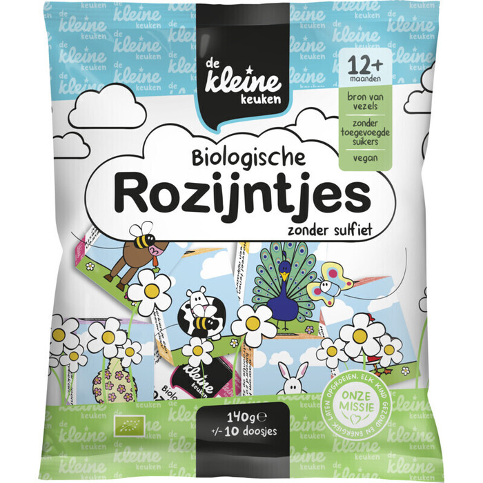Biologische Rozijnen 12+ (Zakje, 140g)