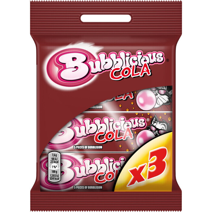 Bubblicious Cola 3 x 38 g (114g)