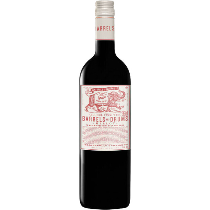 Barrels and drums Merlot Alcoholvrij (0.75L)