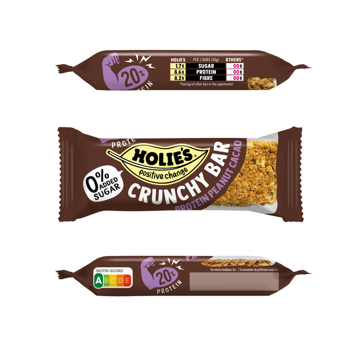 Holie's Crunchy Bar Protein Peanut Cacao 3 x 2 x 20 g (3 × 40g)