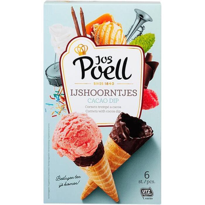 Jos Poell IJshoorntjes cacao dip (126g)