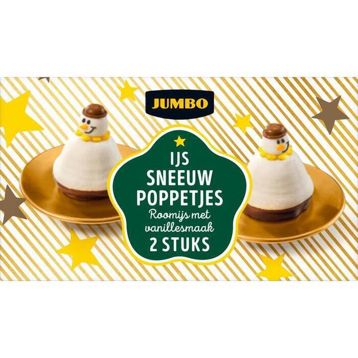 Jumbo Roomijs Sneeuwpoppetjes met Vanillesmaak 2 Stuks (120g)