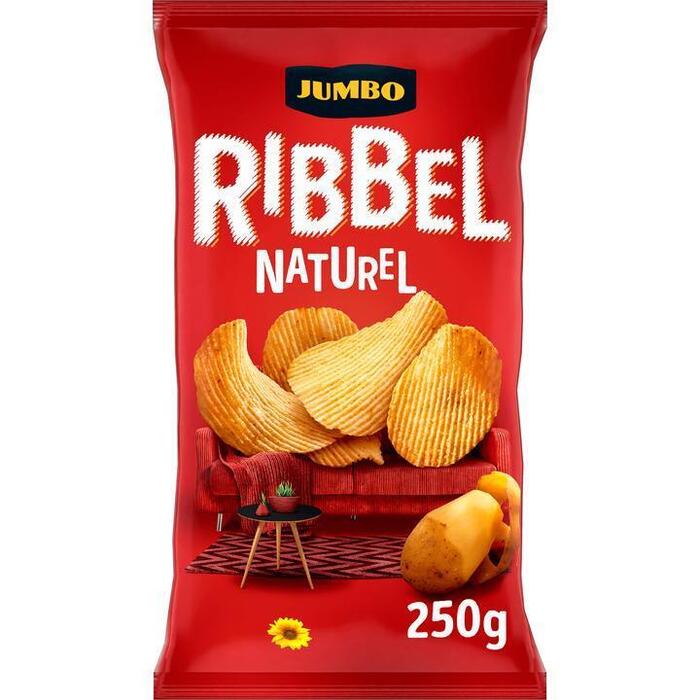 Jumbo Ribbel Naturel Chips 250g (250g)