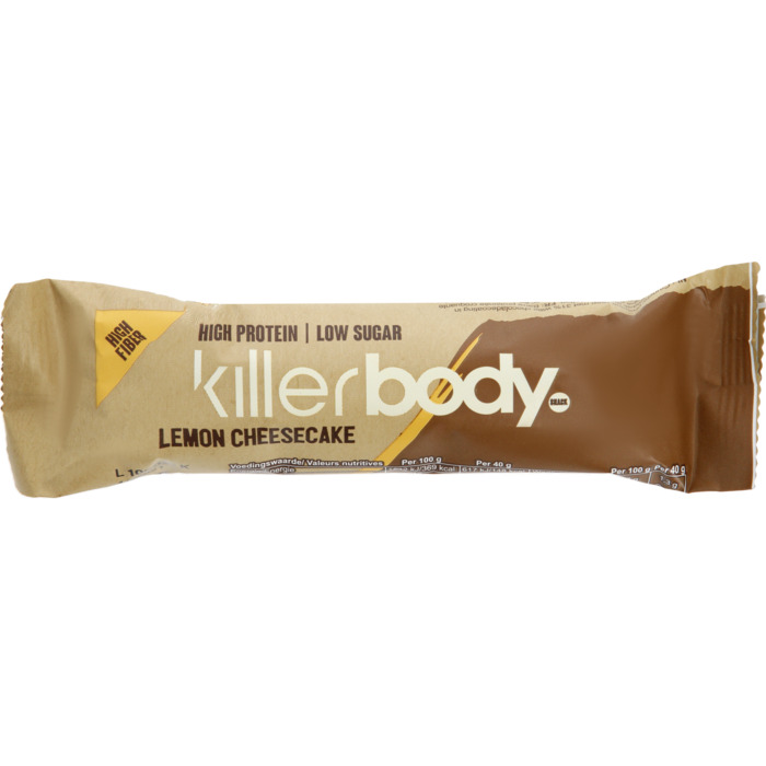 Killerbody Proteïne Reep Lemon Cheesecake ca. 40g (3 × 13.3g)