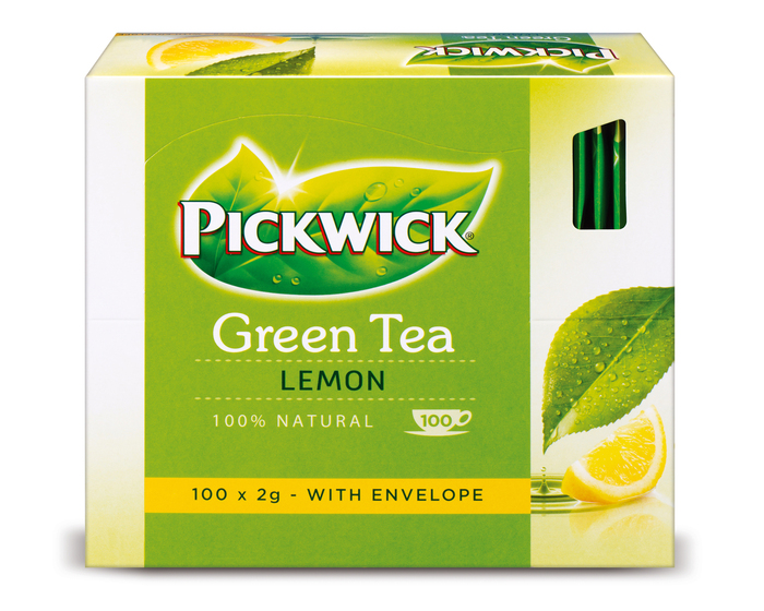 PICKWICK GREEN TEA THEEZAKJES ORIGINAL LEMON 100X2G (100 × 2g)