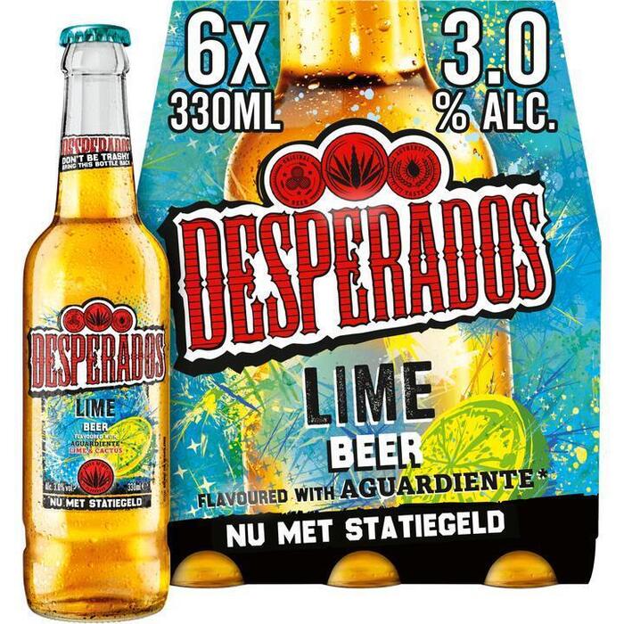 Desperados Beer Lime & Cactus Flessen 6 x 330 ml (6 × 33cl)