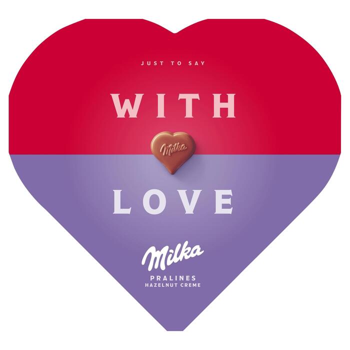 Milka I love Milka hart (Doos, 165g)