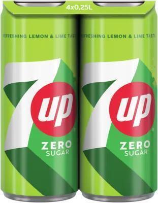 7up Zero sugar 4-pack (1L)