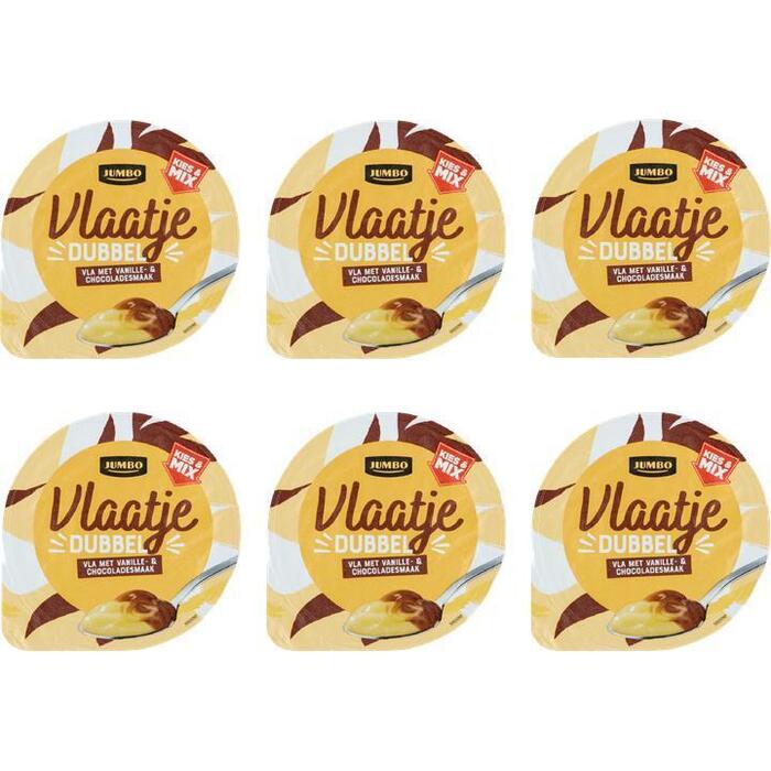 Jumbo Vlaatje met Vanille- & Chocoladesmaak 6 x 200g (200g)