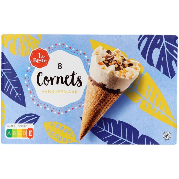 1 de Beste Cornets vanille 8 st. (0.96L)