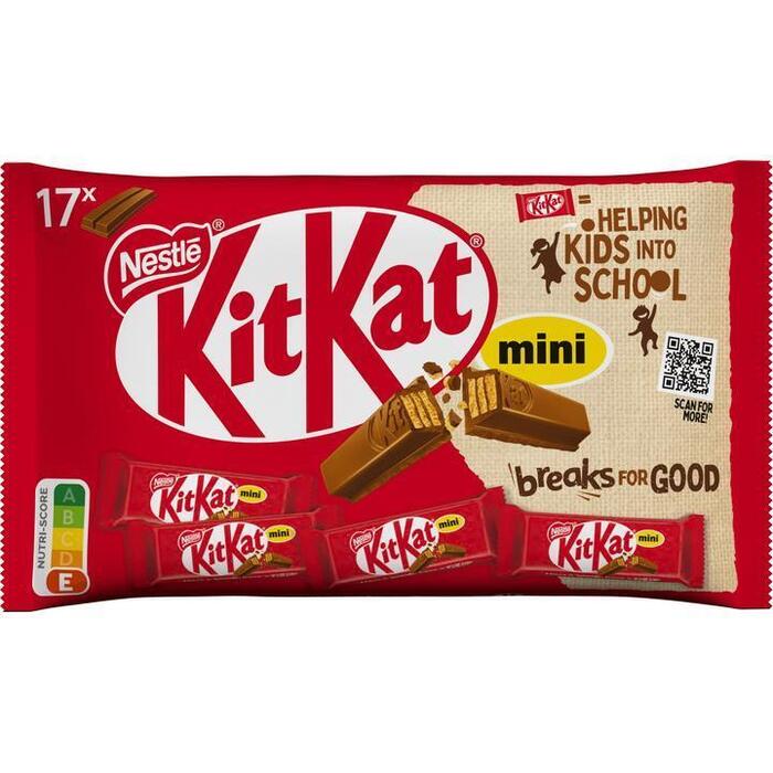 Kitkat Mini melk chocolade uitdeelzak (Zak, 17 × 16.7g)