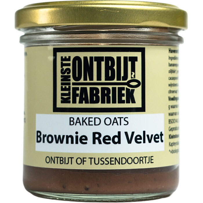 Kleinste Ontbijtfabr Baked oats brownie red velvet (100g)