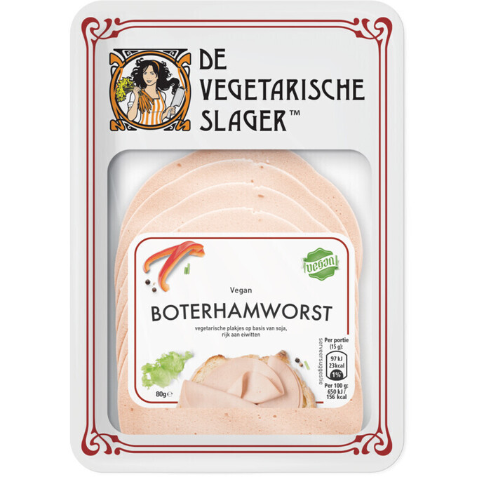 De Vegetarische Slager Boterhamworst 80g (80g)